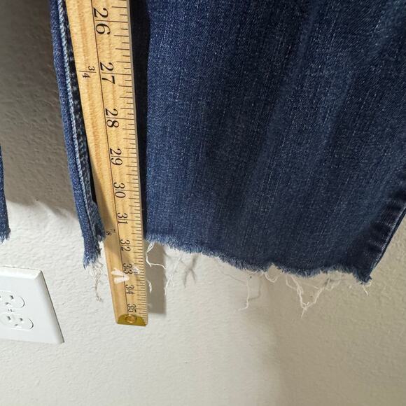 Ariat Trouser Jeans Women’s Size‎ 29R Dark Wash Raw Hem Wide Leg Stretch Denim - Picture 4 of 9